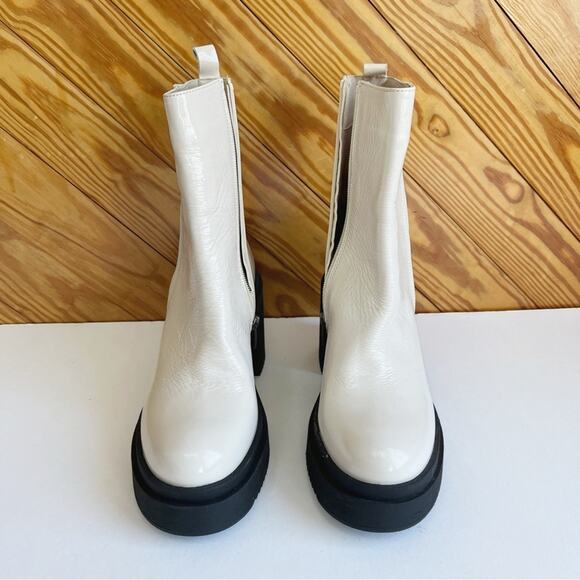 Steve Madden Patent Leather Block Heel Platform Boot - Picture 3 of 12